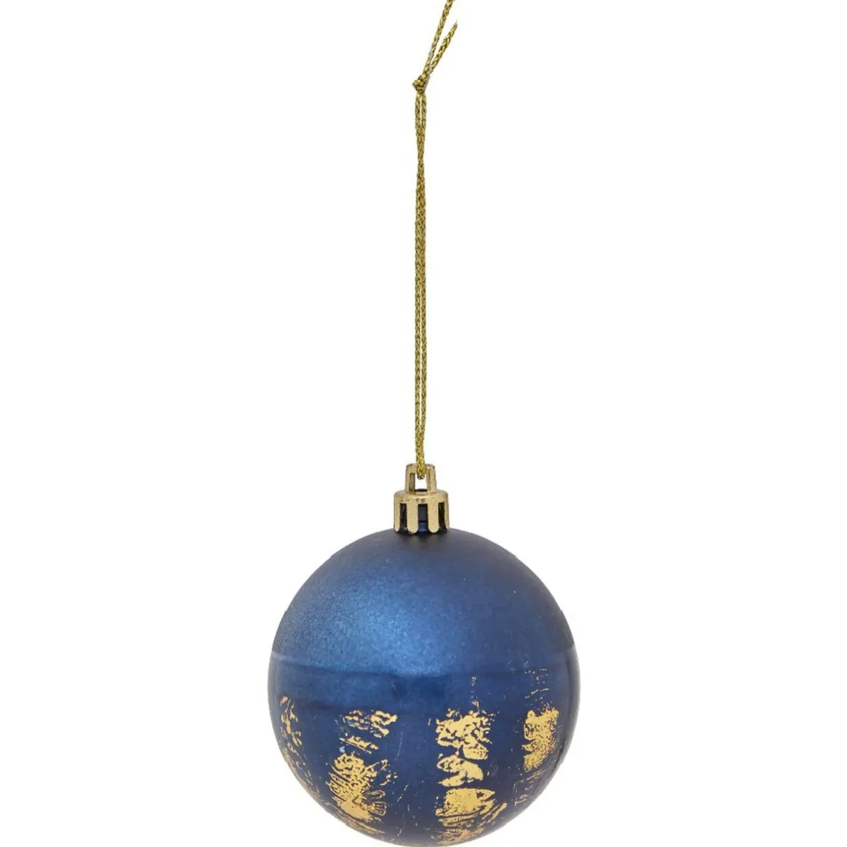 Gifi Boule de Noël bleu effet doré x6^ Décoration Sapin