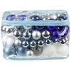 Gifi Boule de Noël bleue, blanche, argentée x 100^ Décoration Sapin