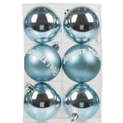 Gifi Boule de Noël bleue x6^ Décoration Sapin