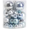 Gifi Boule de Noël brillante bleu et argenté x50^ Décoration Sapin
