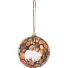 Gifi Boule de Noël champêtre motif ours et rondin marron Ø12cm^ Décoration Sapin