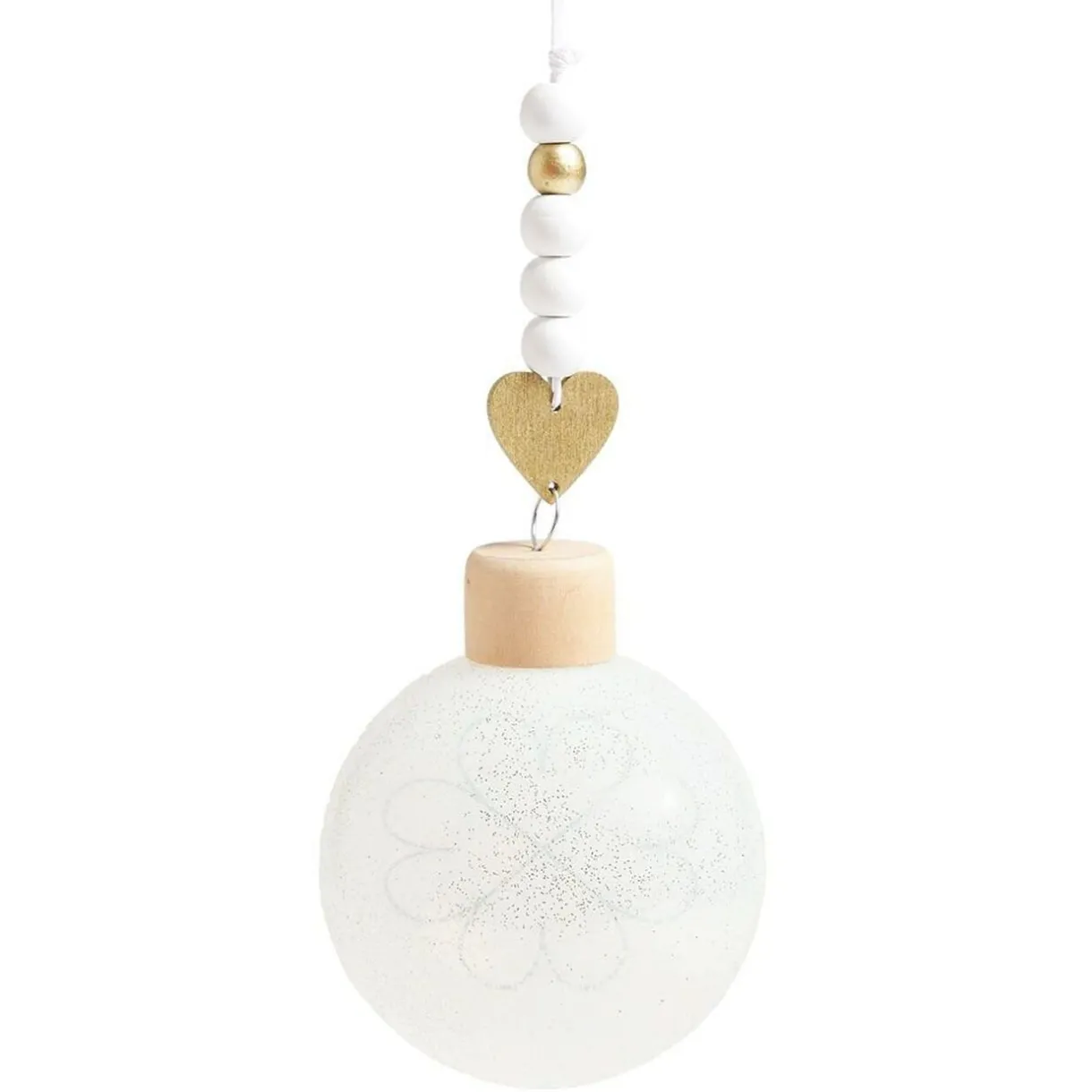 Gifi Boule de Noël Ø8cm - 3 modèles blanc/gris/marron^ Décoration Sapin