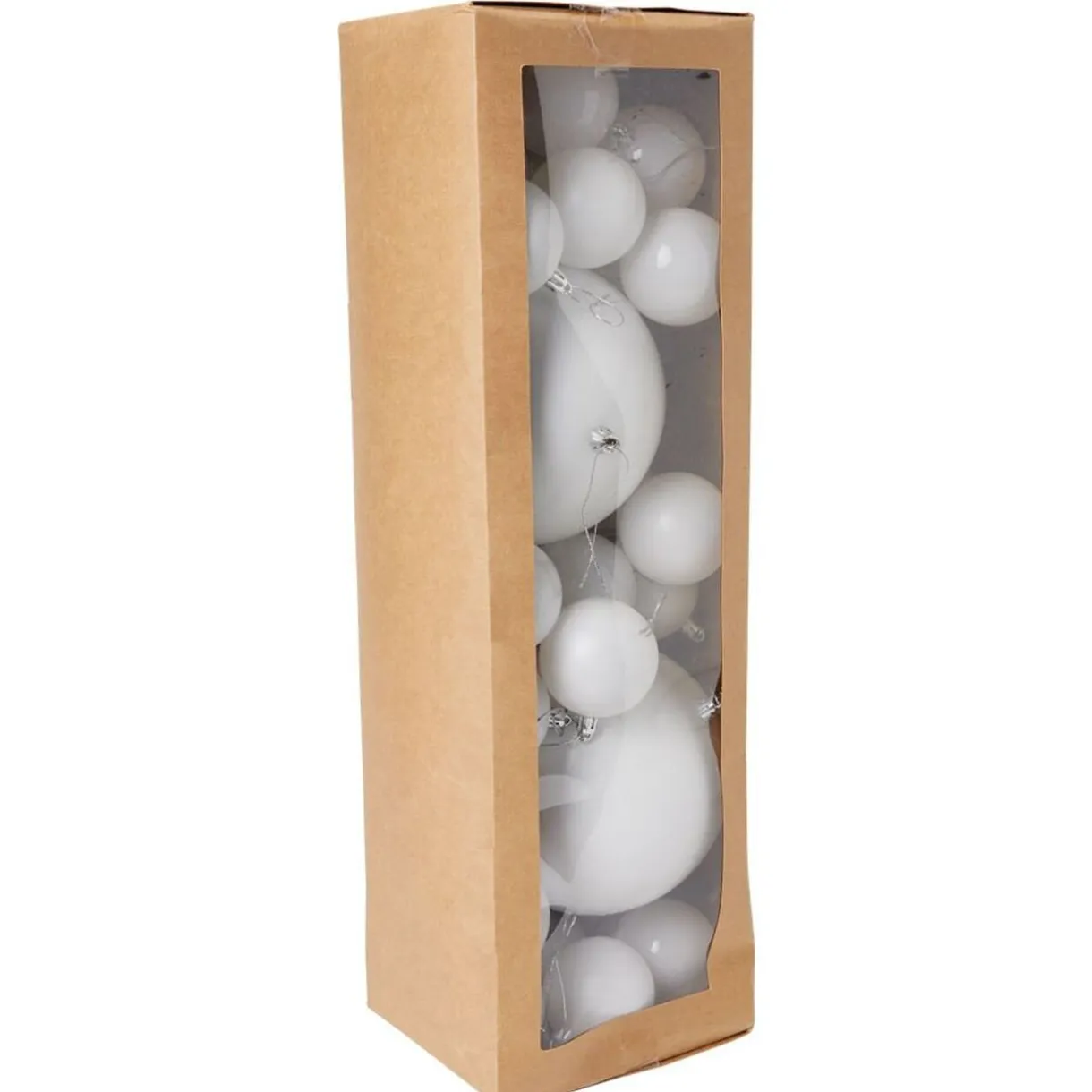 Gifi Boule de Noël Ø7cm x30 et Ø15cm x2 blanc^ Décoration Sapin