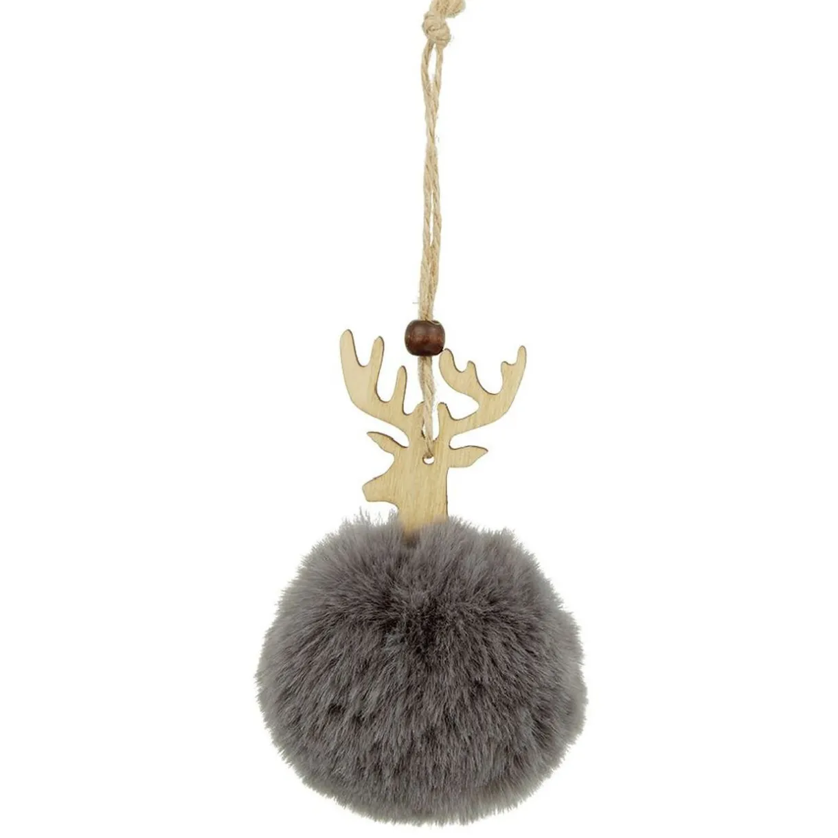 Gifi Boule de Noël déco fourrure Ø7,5x10 cm^ Décoration Sapin