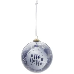 Gifi Boule de Noël design boréal bleu et blanc Ø8 cm^ Décoration Sapin