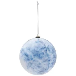 Gifi Boule de Noël design boréal bleu et blanc Ø12 cm^ Décoration Sapin