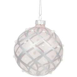 Gifi Boule de Noël en verre dessin argenté Ø8^ Décoration Sapin