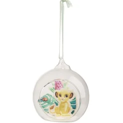 Gifi Boule de Noël en verre Disney Le Roi Lion Simba Ø8cm^ Décoration Sapin