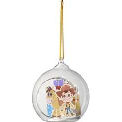 Gifi Boule de Noël en verre Disney Toy Story Woody et Destrier Ø8cm^ Décoration Sapin