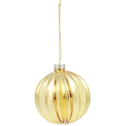 Gifi Boule de Noël en verre doré Ø8 cm^ Décoration Sapin
