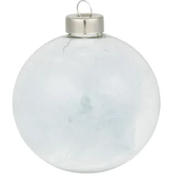 Gifi Boule de Noël en verre garnie d'une plume^ Décoration Sapin