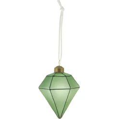 Gifi Boule de Noël en verre teinté forme graphique^ Décoration Sapin