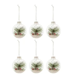 Gifi Boule de Noël en verre transparent x6^ Décoration Sapin
