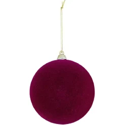 Gifi Boule de Noël floqué velours^ Décoration Sapin