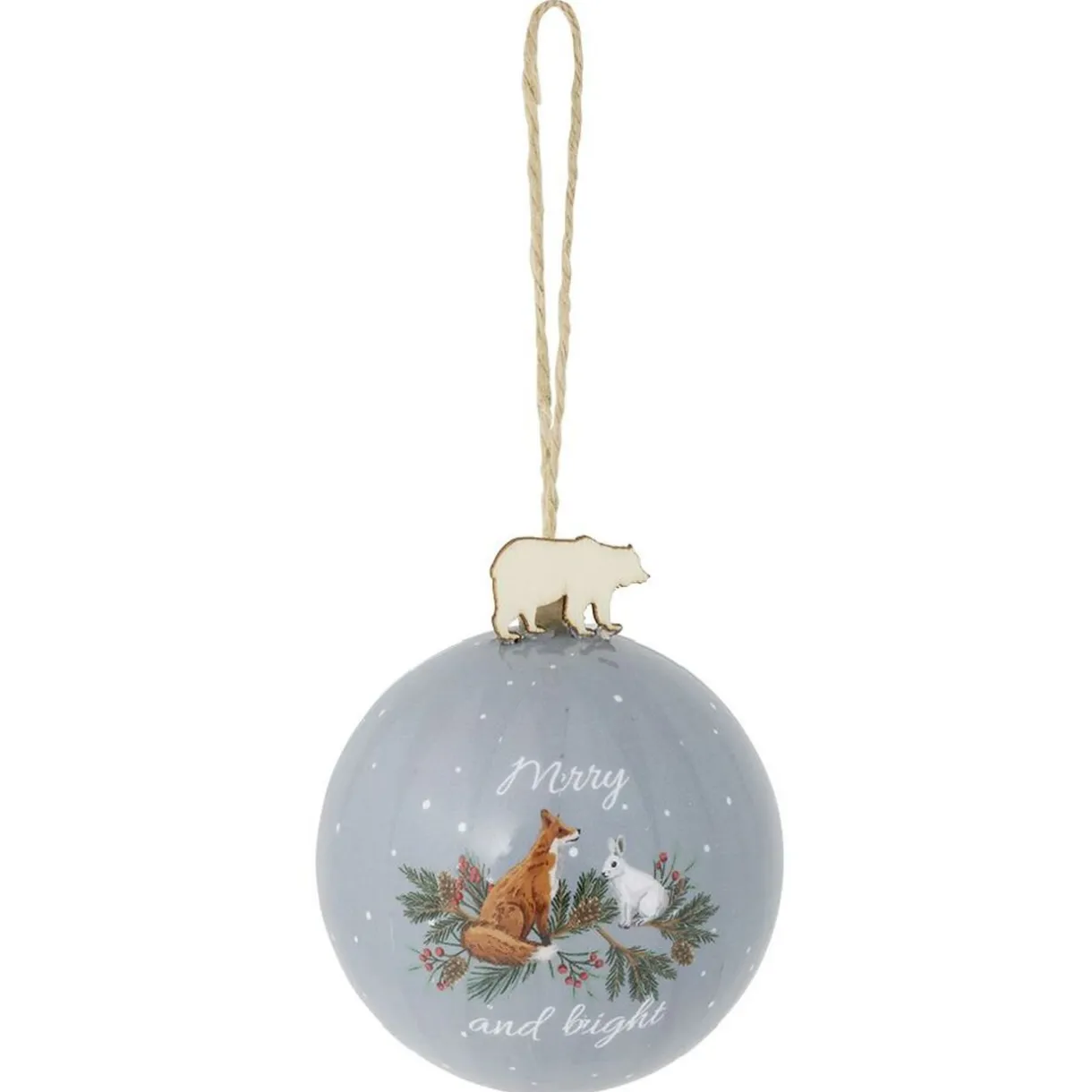 Gifi Boule de Noël forêt de Noël Ø8cm - 3 modèles^ Décoration Sapin