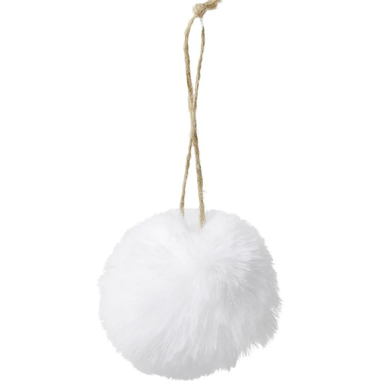 Outlet Gifi Boule de Noël fourrure blanche Ø6cm