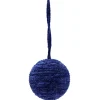 Gifi Boule de Noël laine enroulée bleue Ø8 cm^ Décoration Sapin