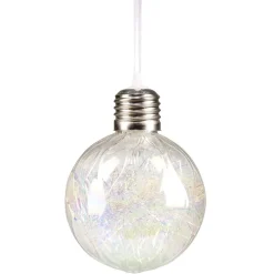 Gifi Boule de Noël lumineuse à LED effet iridescent Ø8cm^ Décoration Sapin