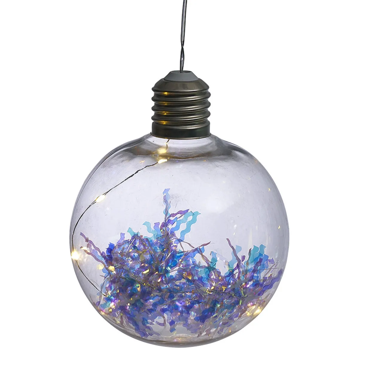 Gifi Boule de Noël lumineuse 6 LED blanc chaud Ø15 cm^ Décoration Extérieure De Noël