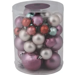 Gifi Boule de Noël mauve bleu fuchsia violet x50^ Décoration Sapin