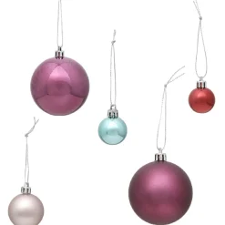 Gifi Boule de Noël mauve bleu fuchsia violet x50^ Décoration Sapin
