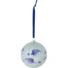 Gifi Boule de Noël motif banquise bleu et blanc Ø8cm - 3 modèles^ Décoration Sapin