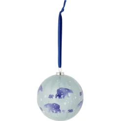 Gifi Boule de Noël motif banquise bleu et blanc Ø8cm - 3 modèles^ Décoration Sapin
