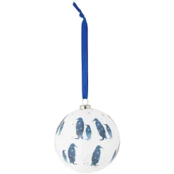 Gifi Boule de Noël motif banquise bleu et blanc Ø8cm - 3 modèles^ Décoration Sapin