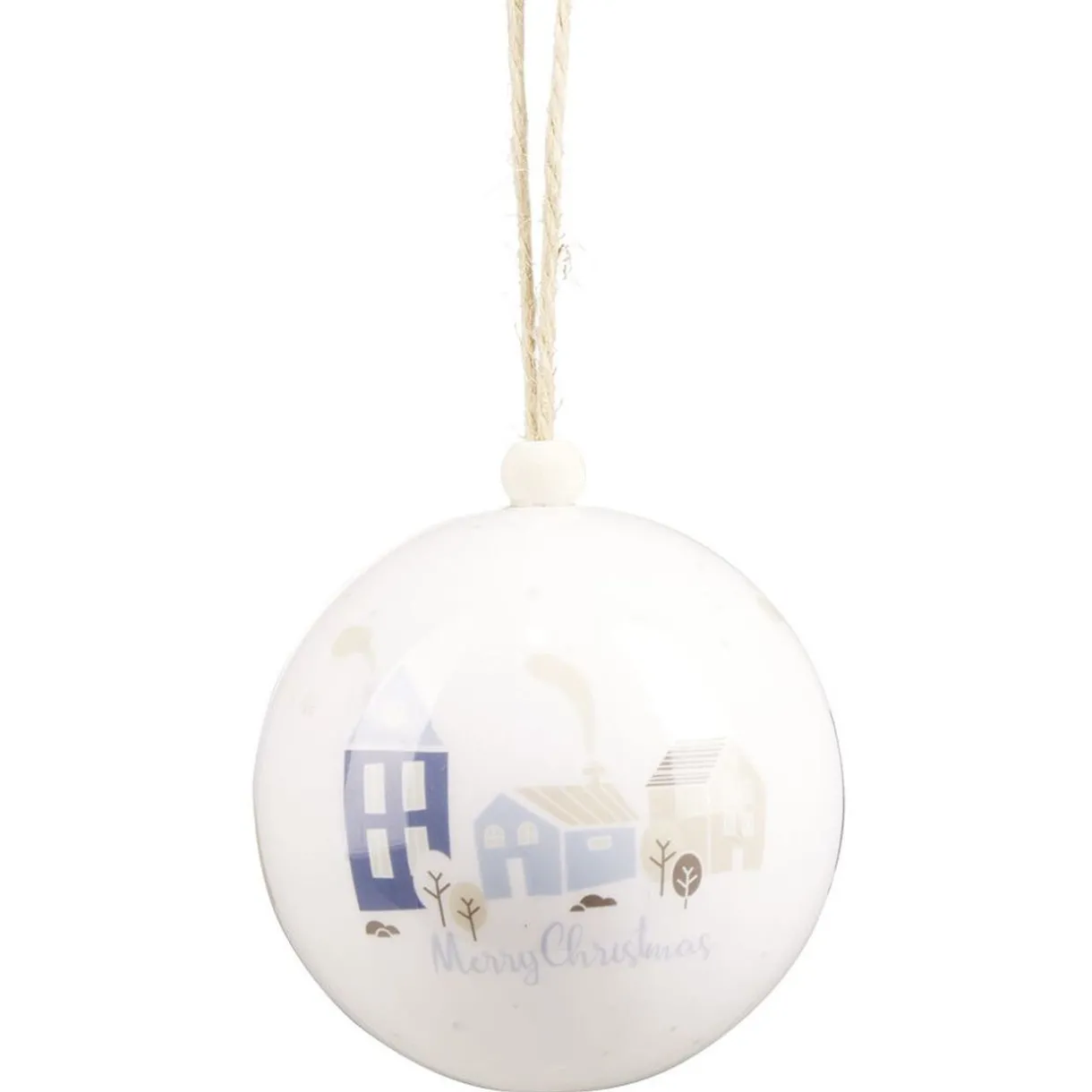 Gifi Boule de Noël motif bleu et blanc Ø8 cm^ Décoration Sapin