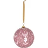 Gifi Boule de Noël motif médaillon rose et blanc Ø12cm^ Décoration Sapin