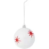 Gifi Boule de Noël motif étincelle Ø8cm - rouge/blanc/vert^ Décoration Sapin