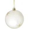 Gifi Boule de Noël motif étincelle Ø8cm - blanc/gris/doré