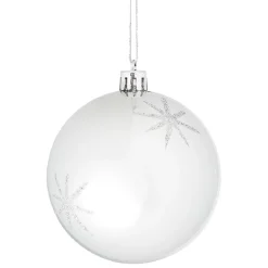 Gifi Boule de Noël motif étincelle Ø8cm - blanc/gris/doré