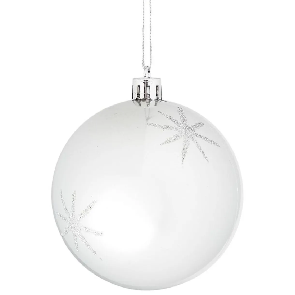 Gifi Boule de Noël motif étincelle Ø8cm - blanc/gris/doré