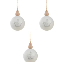 Gifi Boule de Noël motif étoile finition mate x3^ Décoration Sapin