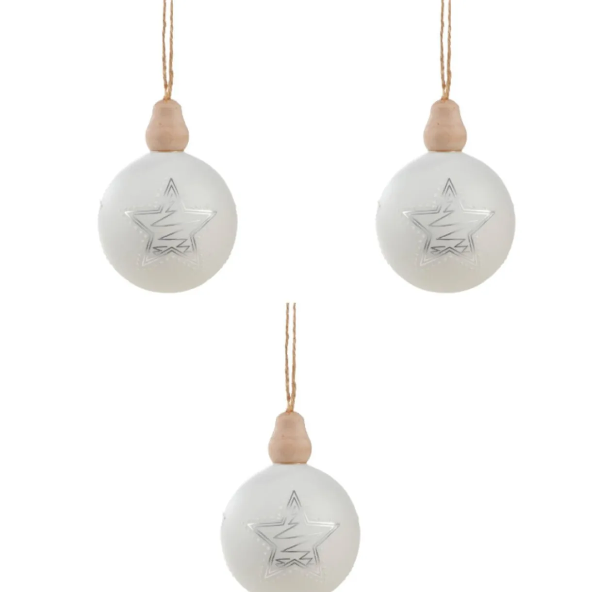 Gifi Boule de Noël motif étoile finition mate x3^ Décoration Sapin