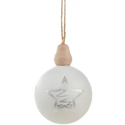 Gifi Boule de Noël motif étoile finition mate x3^ Décoration Sapin