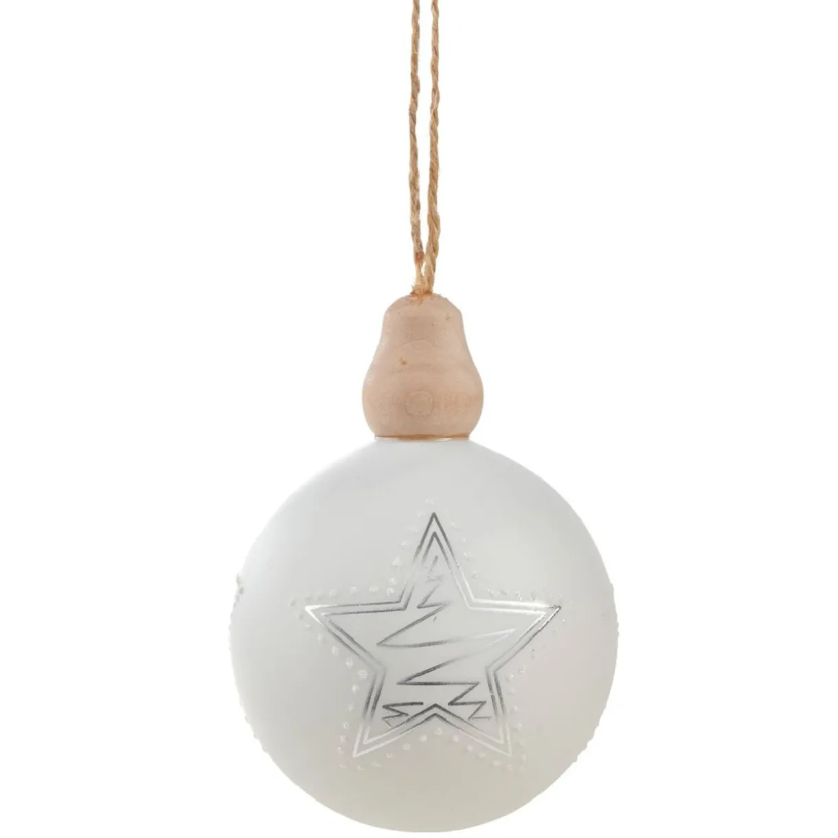 Gifi Boule de Noël motif étoile finition mate x3^ Décoration Sapin
