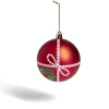 New Gifi Boule de Noël motif traditionnel vert ou rouge Ø8cm - 2 coloris