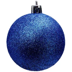 Gifi Boule de Noël pailletée bleues Ø6cm x6^ Décoration Sapin