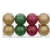 Gifi Boule de Noël pailletée multicolore x8^ Décoration Sapin
