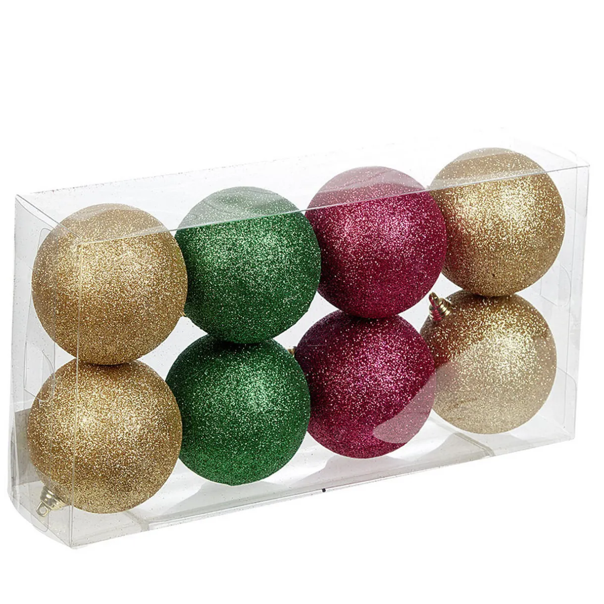 Gifi Boule de Noël pailletée multicolore x8^ Décoration Sapin
