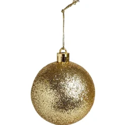 Gifi Boule de Noël paillette doré Ø6cm x3^ Décoration Sapin