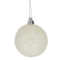 Gifi Boule de Noël pastel à rayures pailletées x 6^ Décoration Sapin