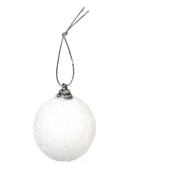 Hot Gifi Boule de Noël plastique blanc x6