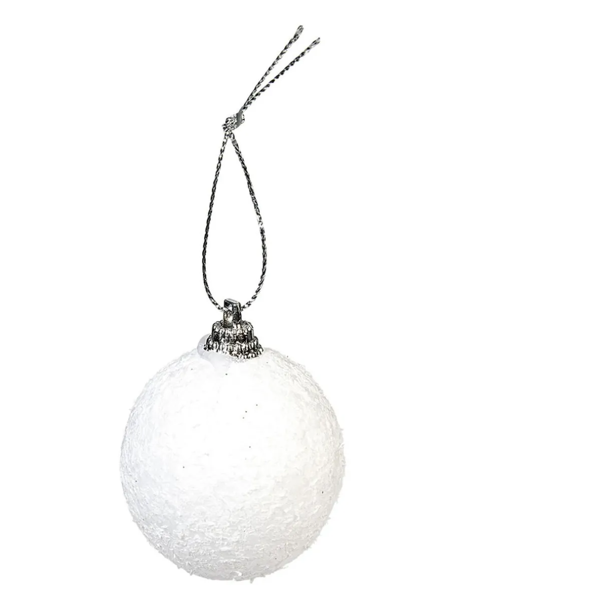 Hot Gifi Boule de Noël plastique blanc x6