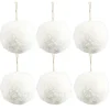 Gifi Boule de Noël pompon blanc Ø6cm x6^ Décoration Sapin