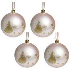 Gifi Boule de Noël Princesses Disney rose Ø8cm x4^ Décoration Sapin