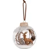 Gifi Boule de Noël renne et neige Ø8cm^ Décoration Sapin