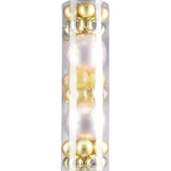 Gifi Boule de Noël rose et dorée x32^ Décoration Sapin